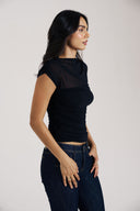 Mesh Drape Top