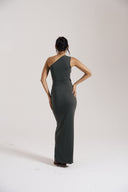 Olive One Shoulder Dress