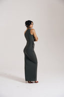 Olive One Shoulder Dress