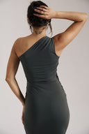 Olive One Shoulder Dress