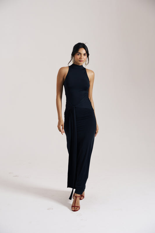 Black Sheer Back Dress