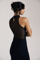 Black Sheer Back Dress