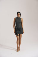 Olive Wrap Dress