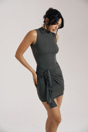 Olive Wrap Dress