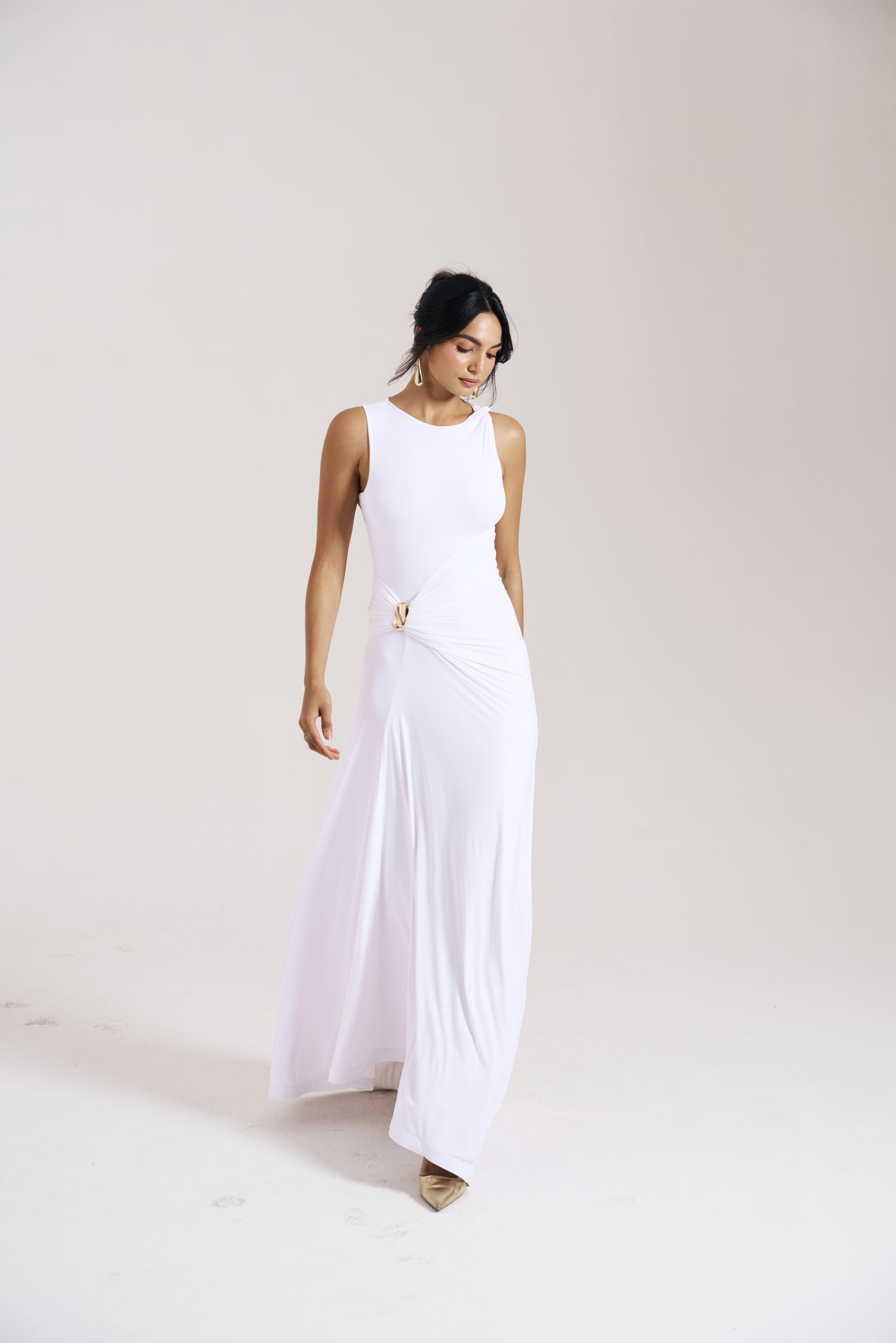 Asymmetric Ivory Dress