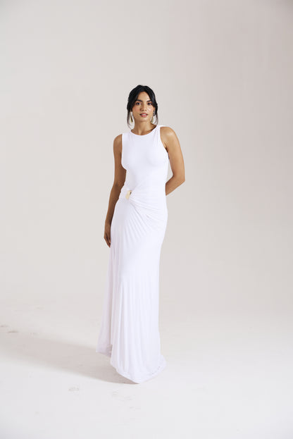 Asymmetric Ivory Dress