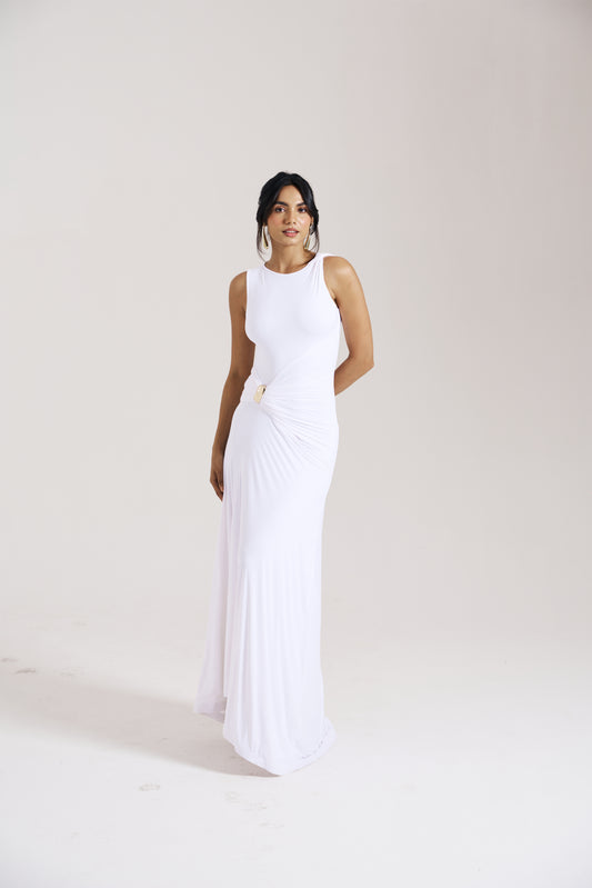 Asymmetric Ivory Dress